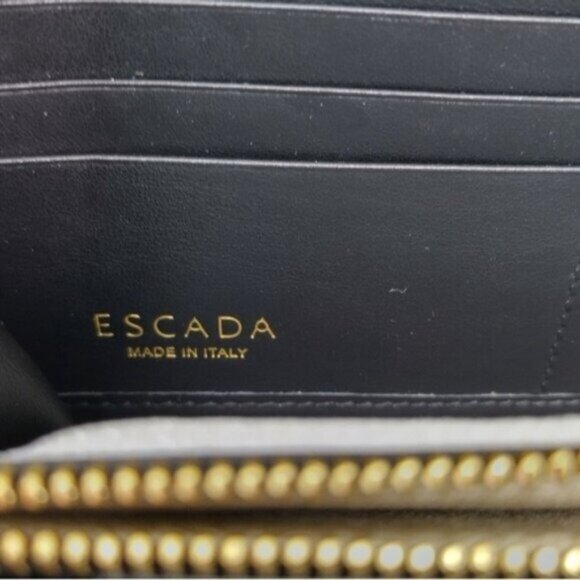 Escada Leather Purple Leopard Continental Wallet $550 - Picture 8 of 12